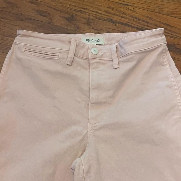 Madewell Emmett Pink‎ High Waist Wide Flare Leg Crop Jeans Size 27 - Picture 2 of 5